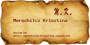Merschilcz Krisztina névjegykártya